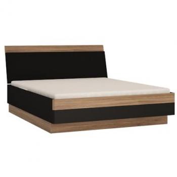 Bett MANAGUA-129 160cm Eiche Schwarz Matt