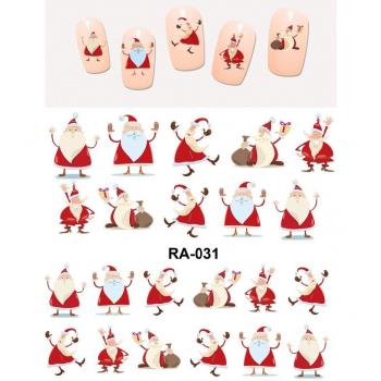 UPRETTEGO Xmas Nail Art Water Slide Decals