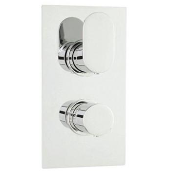 Reign Chrome Dual Handle Concealed Thermostatic Shower Valve with Diverter