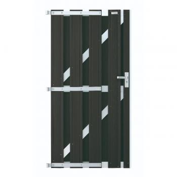 WPC Gartentor schwarz Aluminium 90x180cm