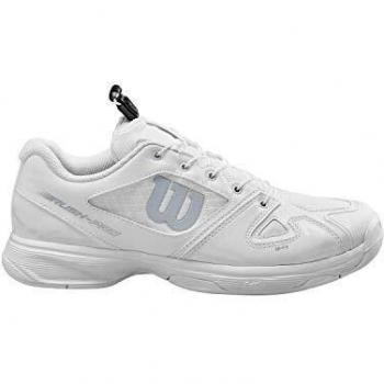 WILSON Unisex-Child KAOS JUNIOR QL Tennisschuhe für Kinder, dunkelblau/hellblau/Gold, Größe 34.66666667 EU