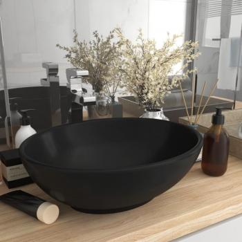 Lavabo design ovale noir mat 40x33 cm