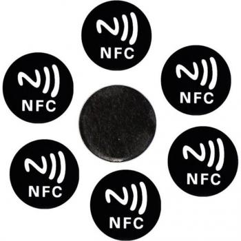 6er Pack NTAG213 Metall Abzeichen für NFC-Anwendungen