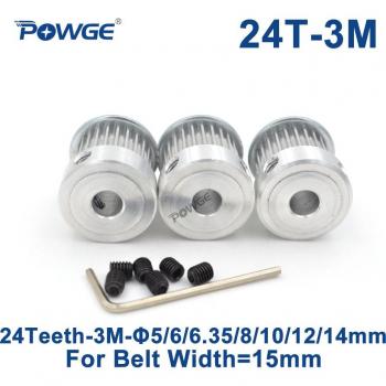 3 Stück HTD 3M Rollen mit 24 Zähnen von POWGE