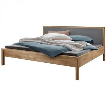 Eiche Massivholz Bett 140x200 cm mit Kopfteil AVELLINO-137