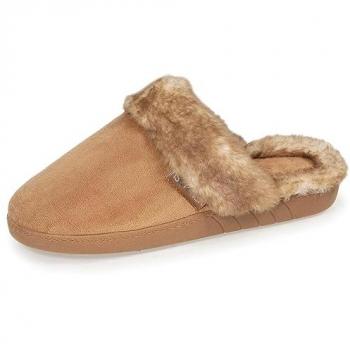 Isotoner Chaussons mules recyclées Femme Camel 40