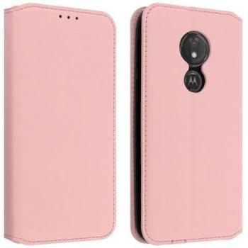 Supporto Rosa Gold & Portacarte in una Custodia Avizar per Moto G7 Power