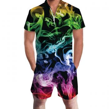 Goodstoworld Bunt‑Rauch‑Schwarz Strand‑Outfit Herren