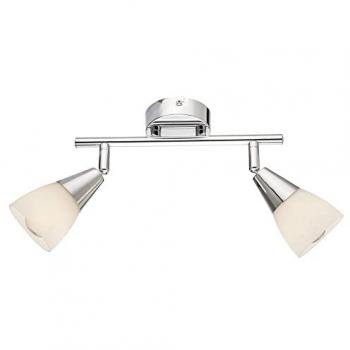 Lampe de plafond à 2 spots flamme, style contemporain