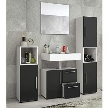 Hochschrank Flandu Schwarz