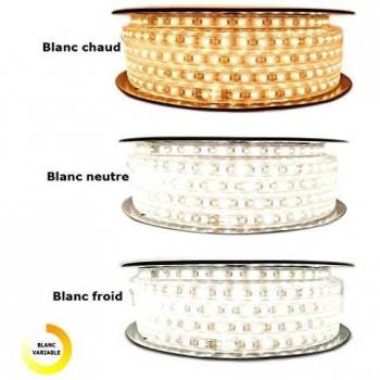 Ruban LED EPISTAR 2835 120 LED/m Multi Blanc IP68 50 mètres