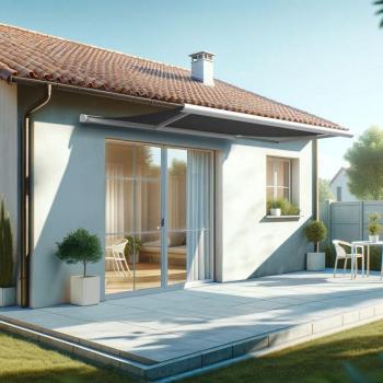 Hevoa Tenda da Sole Cassonetto Integrale 4x3 m – Manuale, Colori Neutri