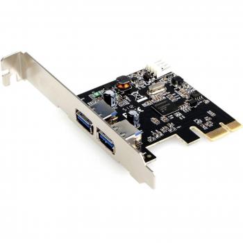 Dynamode Dual-Port USB 3.0 PCI Express Adapter Card with Riser Bracket