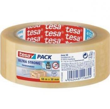 Tesa Ultra Strong 57176 Clear Packaging Tape 66 m x 50 mm 6 pack