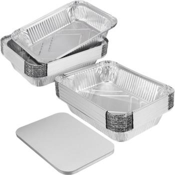 Bandejas Goteo BBQ con Tapa y Revestimiento Aluminio