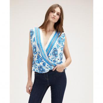 Top Motivi con estampado de bufanda