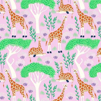 Rouleau papier kraft avec motif girafe, blanc, 50 cm de large