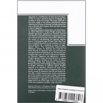 Issues of vagueness. Proceedings of the second Bologna Workshop
