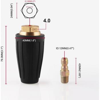 Boquilla de alta presión Turbo giratoria 2.5 GPM