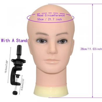 Bald Head Mannequin for Wig Display
