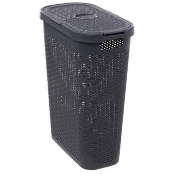 Cestino Rattan 40L Sottile Grigio Cemento – 5Five
