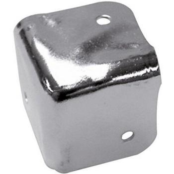 Piastra angolare per casse acustiche, metallo bianco, 38 x 38 mm x 90°