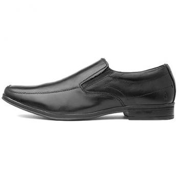 Hush Puppies Men's Billy Black Leather Slip-On Loafers