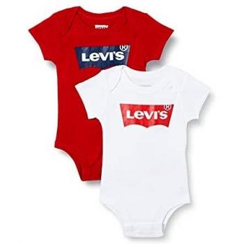 Levi’s Kids Batwing Baby Boy 0‑6 Months White & Clear Dual‑Pack