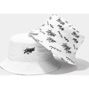 Gorro de Pescador Unisex con Bordado de Grafiti