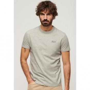 Superdry Maglietta Maniche Corte Logo Vintage Ricamato Grigio S