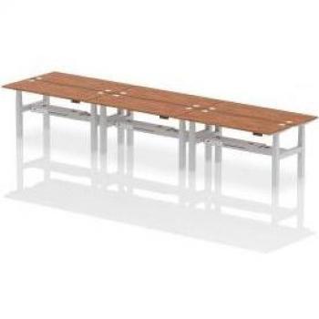 Dynamic Air Back-to-Back 1600 x 600mm Height Adjustable 6 Person Bench Desk