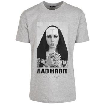Mister Tee Herren T-Shirt Schlechte Gewohnheit Grau