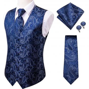 Chaleco de Traje de Seda de Cachemira para Hombre