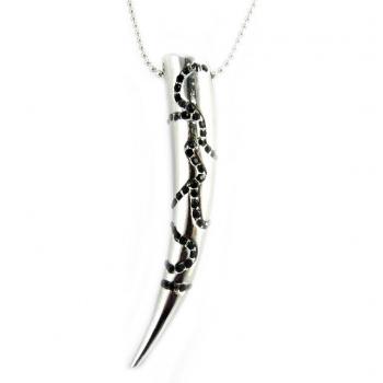 Collar “Elixir” Negra con Detalle Plateado