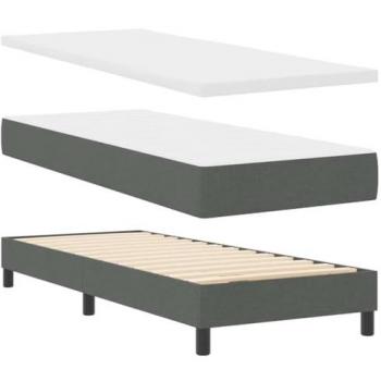 Dark Grey 80x200 Box Spring Bed with Mattress – Vidaxl