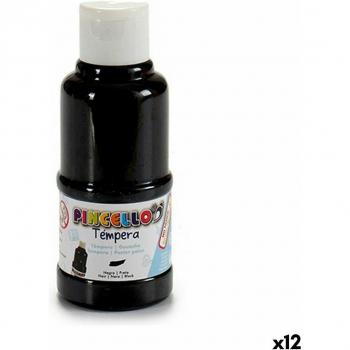 Tempera Schwarz 120 ml in 12‑fachem Paket