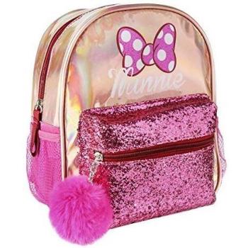 Mochila Minnie Rosa para Niños 26 cm