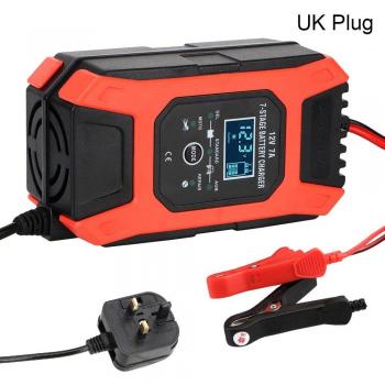 7-Stage Automatic Car Battery Charger 12V 7A with Digital Display
