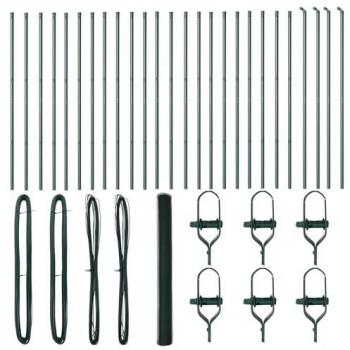 Clôture vert avec poteaux recouverts de PVC – 1,5×50 m