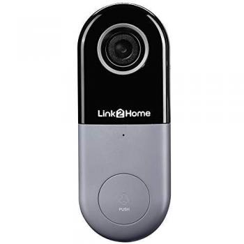 Link2Home BellWired Smart Video Doorbell BellBattery with Motion Detection, 2-Way Audio, WiFi, Voice