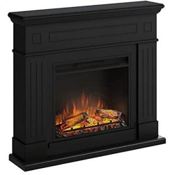 TAGU Powerflame – Cheminée décorative Larsen, couleur noir profond, 1500 W, télécommande incluse
