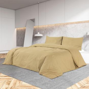 Ensemble housse de couette Taupe 135x200 cm