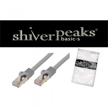 Shiverpeaks®-BASIC-S-RJ45 Patchkabel S/FTP,PIMF, Rohkabel CAT 7 Halogenfrei 50,00m Grau