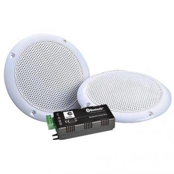 Haut-parleurs encastrables waterproof 80W HiFi amplifiés compatibles Smartphone Google Home Bluetooth Amazon Alexa