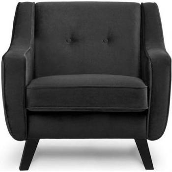 Terso Eleganz Sessel – KONSIMO, steppig, hohe Beinstütze, weicher Stoff