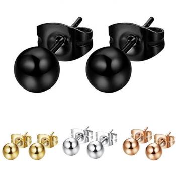 Pendientes de acero inoxidable 3mm para él y ella