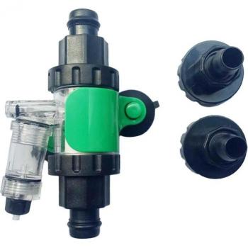 Aquarium CO2 Diffuser with Integrated Bubble Counter and Check Valves