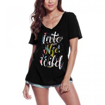 T-shirt femme ULTRABASIC Into The Wild col en V