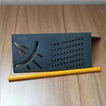 2pcs Multifunctional Square Angle Meter Protractor 45 Degree Over The Line Ruler T-type Ruler 3D 90 Degree Woodworking