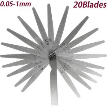 Ensemble de jauges métriques en feutre (20 pièces) – Effacement 0,02-1,00 mm